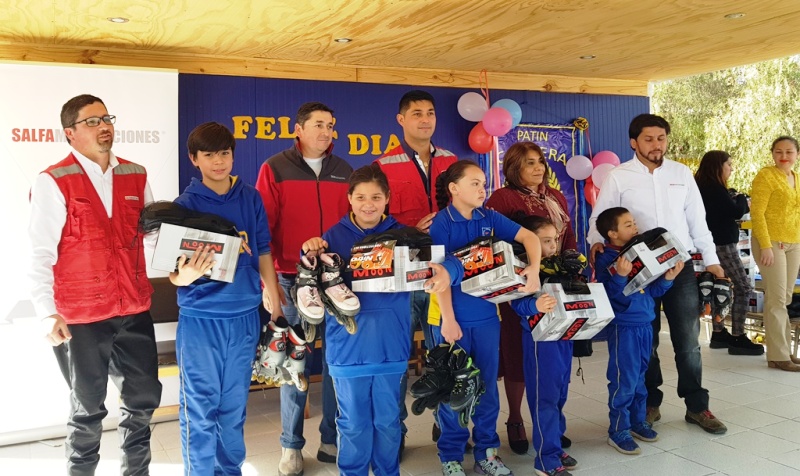 LOS ANDES:  Equipo de patín carrera de Escuela Ignacio Carrera Pinto recibe importante apoyo en implementos