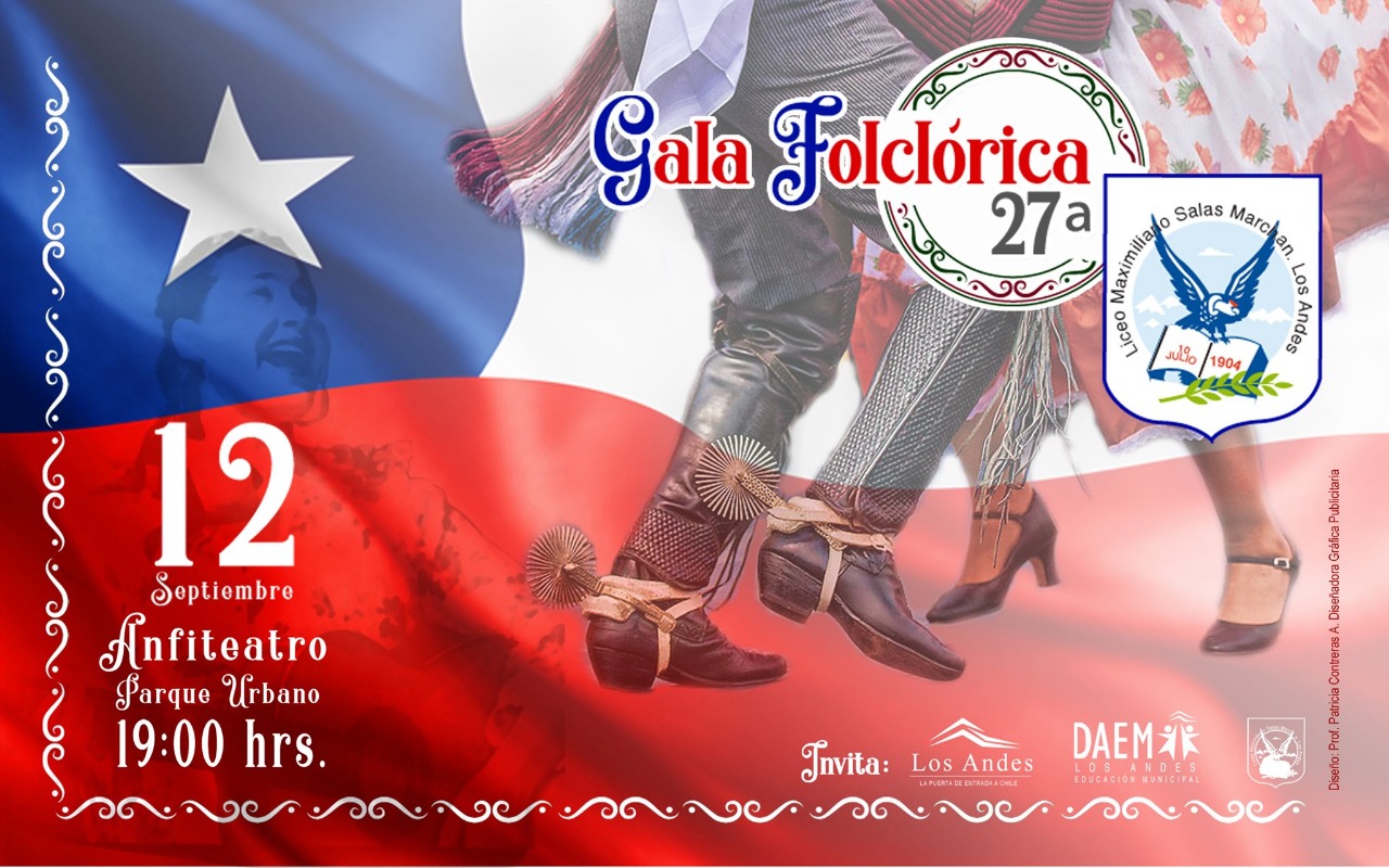 LOS ANDES: Con presentación en Parque Urbano Liceo Max Salas invita a su 27ª Gala Folclórica