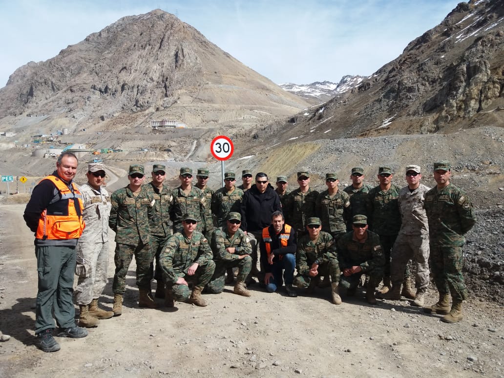 CODELCO: Andina comparte su experiencia en manejo de avalanchas con delegación de militares de todo Chile