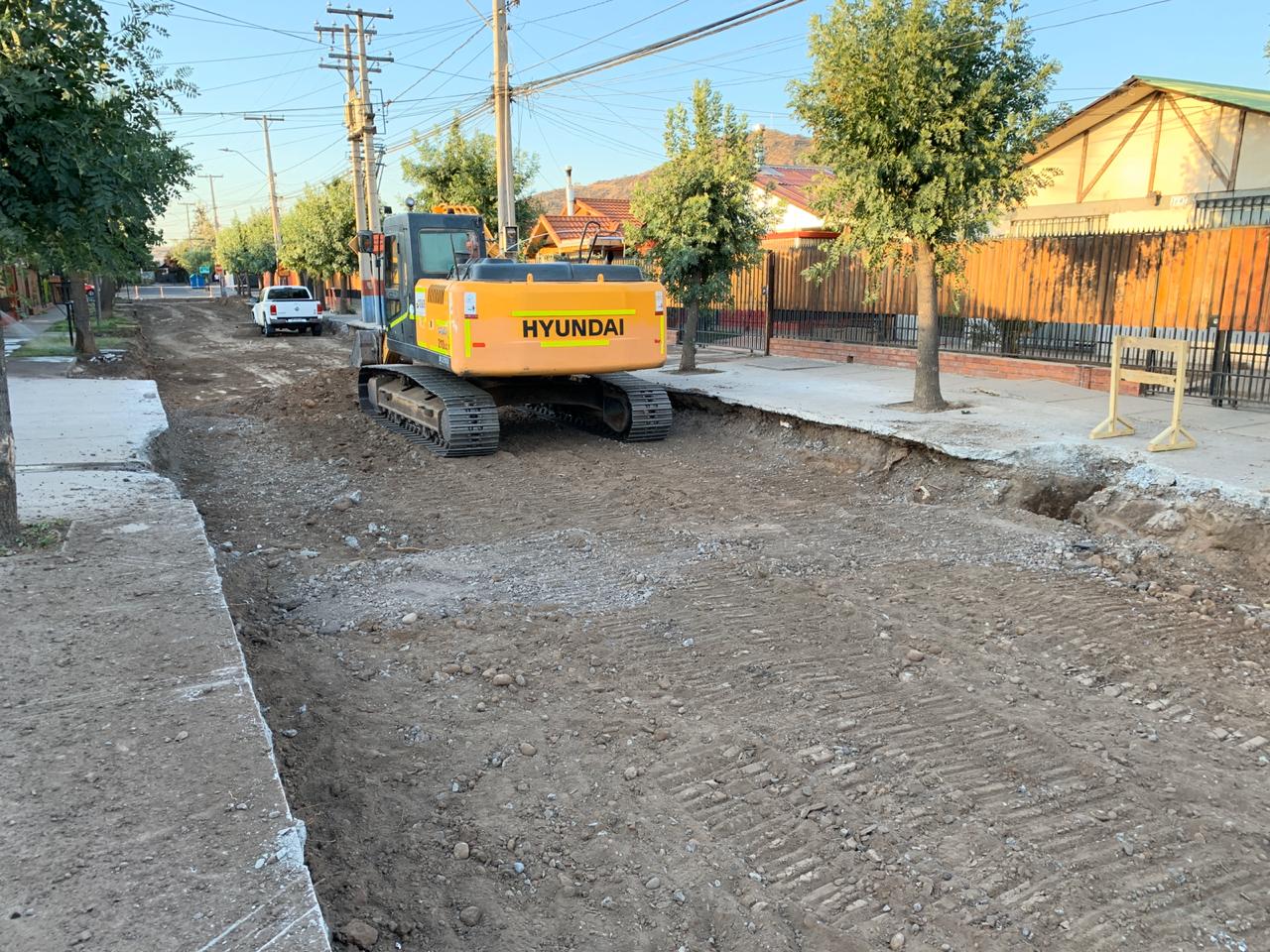 LOS ANDES: Comenzaron trabajos de pavimentación de calle Marcela Paz en Villa El Horizonte