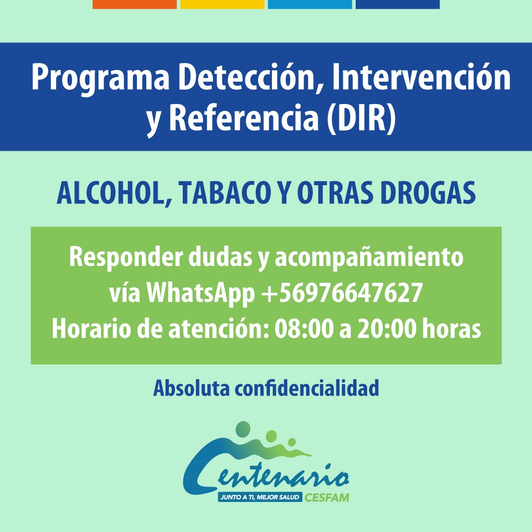 LOS ANDES: Programa de Alcohol y Drogas de Cesfam Centenario habilita atención vía WhatsApp