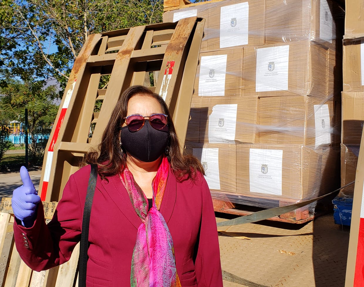 LOS ANDES: CORE María Victoria Rodríguez destacó entrega de la primeras cajas de alimentos en la provincia de Los Andes