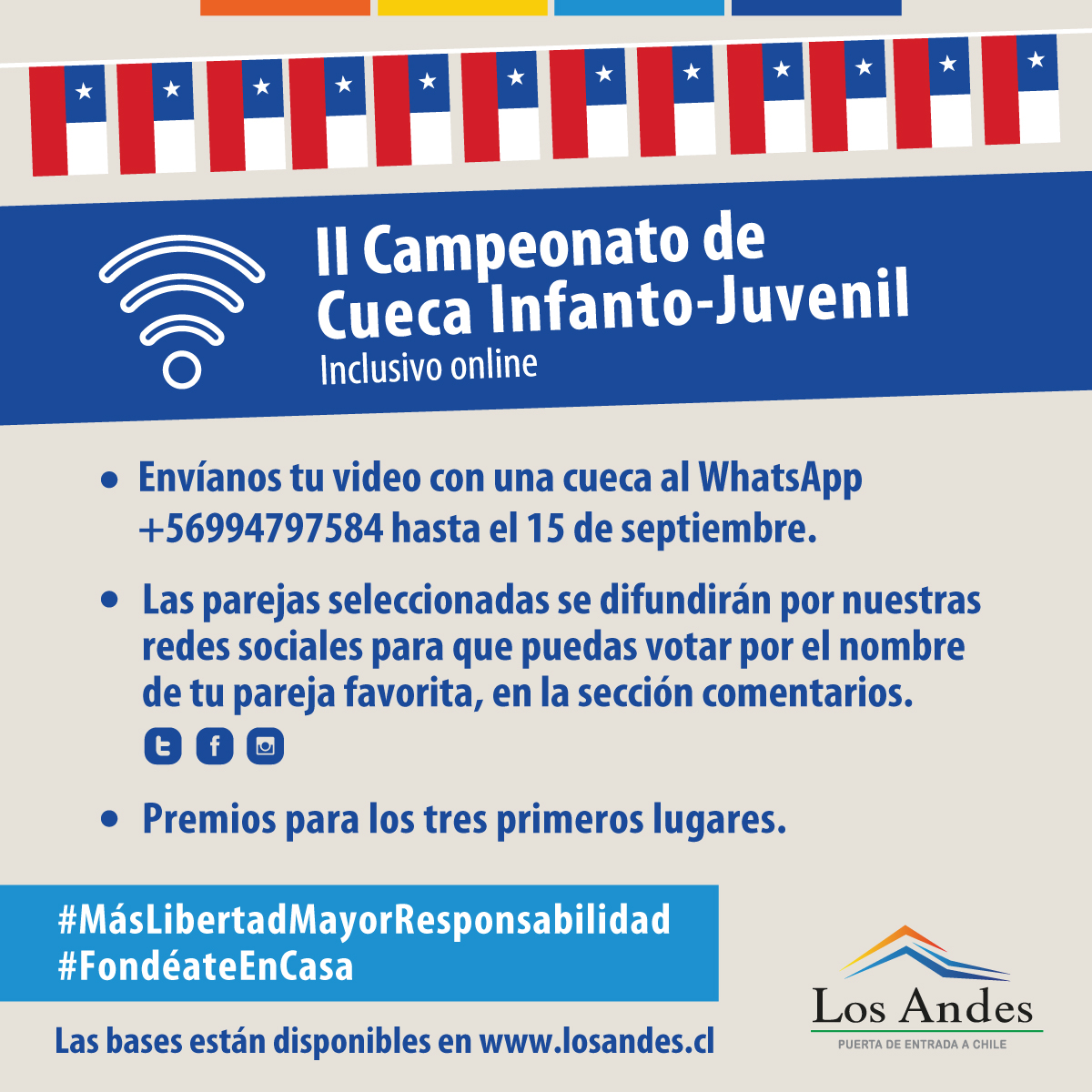 LOS ANDES: Dideco lanza concursos de cueca inclusivo y de payas para estas fiestas patrias
