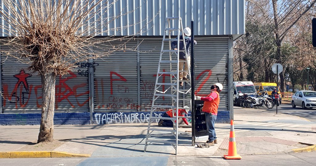 SAN FELIPE: Comenzó reposición de semáforos vandalizados el 2019