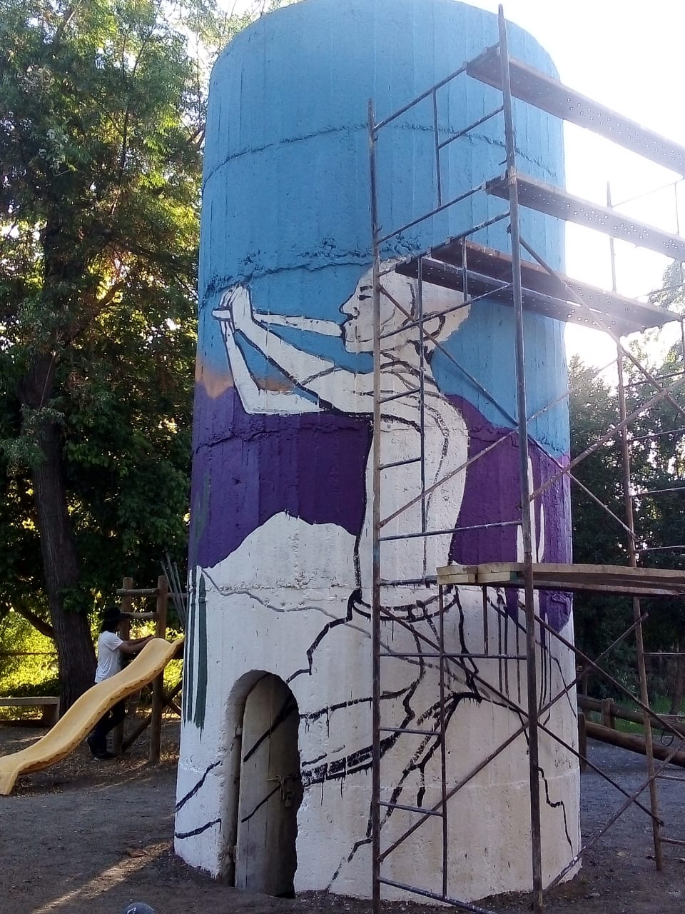CALLE LARGA: Con mural científico en el valle del Aconcagua se comienza a preparar el festival de la ciencia en la región de Valparaíso