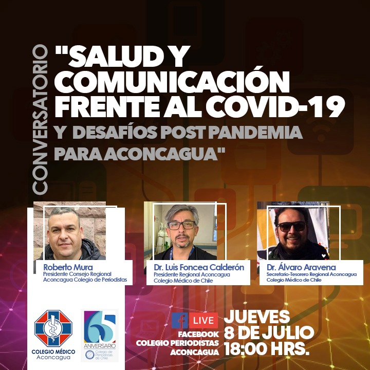 ACONCAGUA: Directivas en Aconcagua de colegios Médico y de Periodistas Invitan a participar en interesante conversatorio sobre desafíos post pandemia en la zona