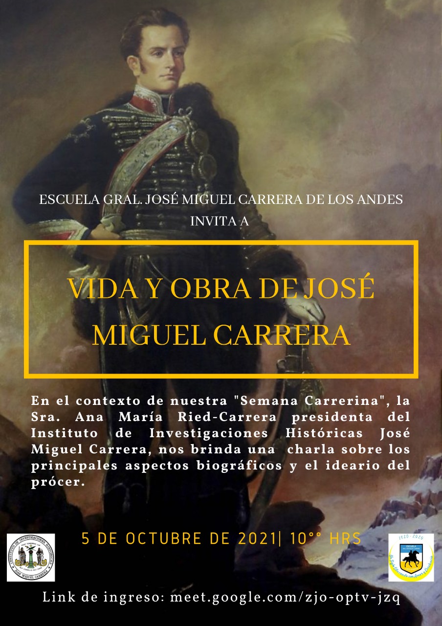 LOS ANDES: Invitan a charla online sobre la vida y obra del prócer chileno José Miguel Carrera