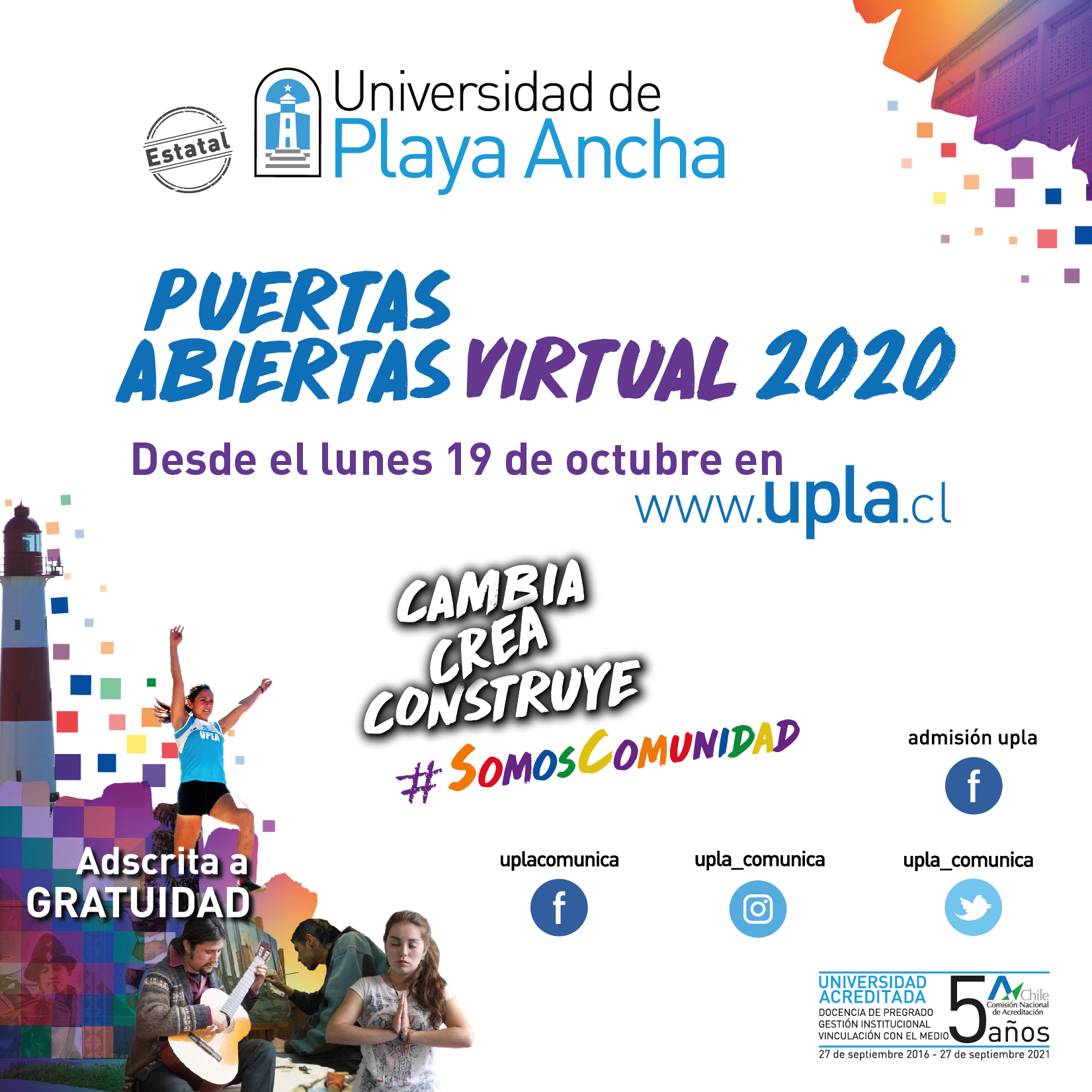 EDUCACIÓN: Este lunes 19 comienza “Puertas Abiertas Virtual” de la Universidad de Playa Ancha