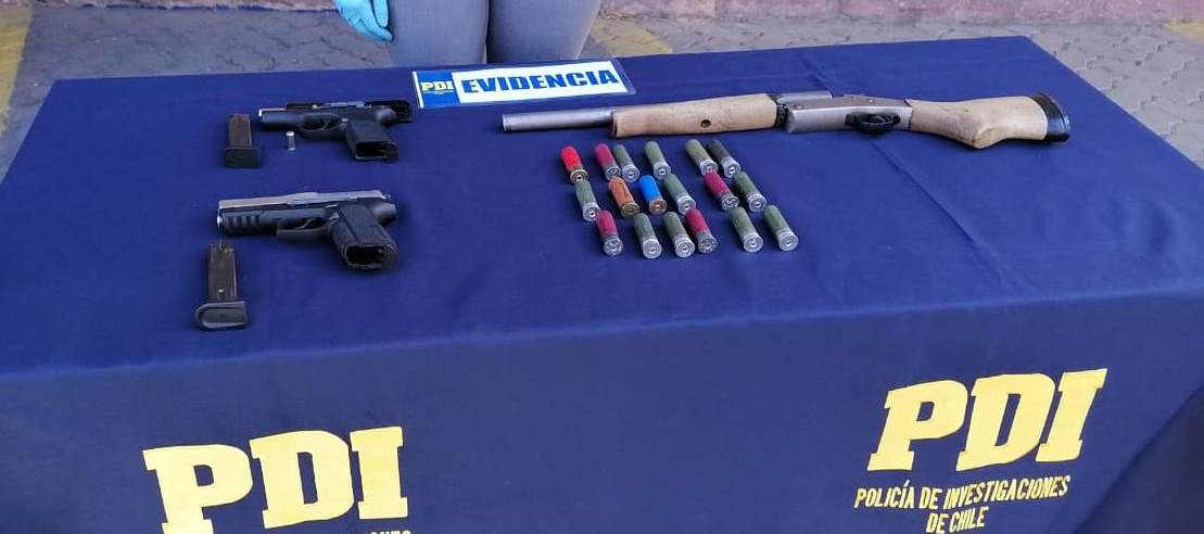 LOS ANDES:  PDI detuvo a dos personas e incauta armamento tras denuncia por Violencia Intrafamiliar