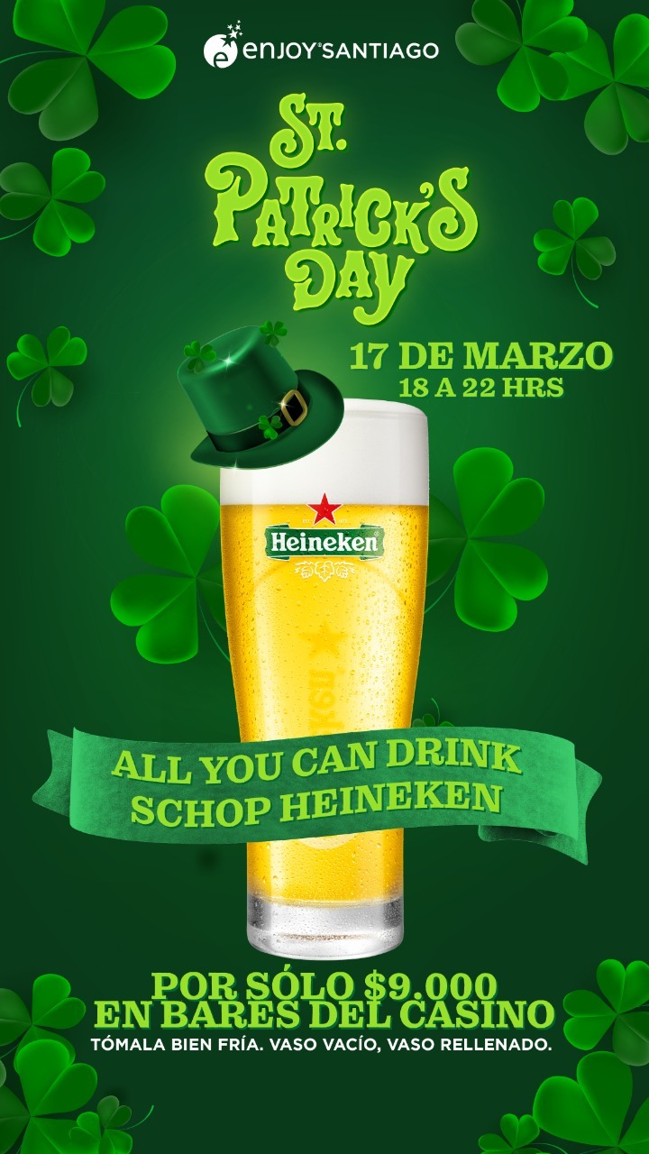 ENJOY SANTIAGO:  Enjoy invita a celebrar Saint Patrick con las mejores promociones en cervezas