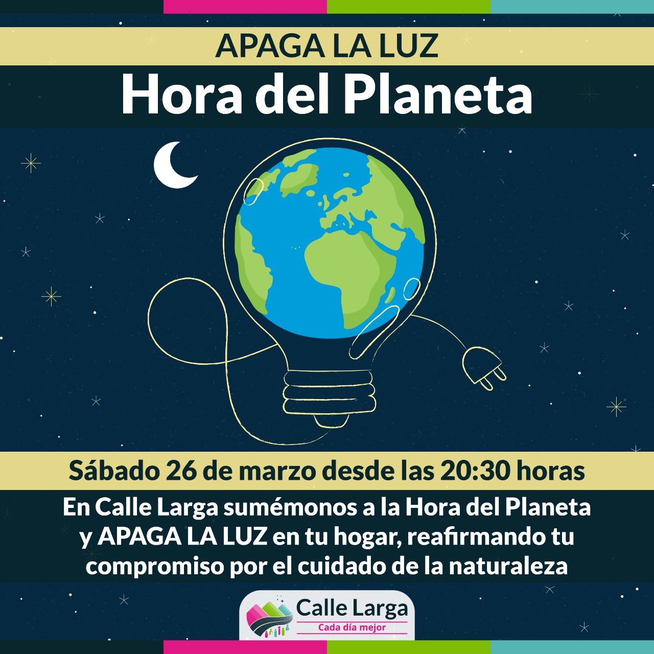 CALLE LARGA:  Calle Larga se suma a la Hora del Planeta