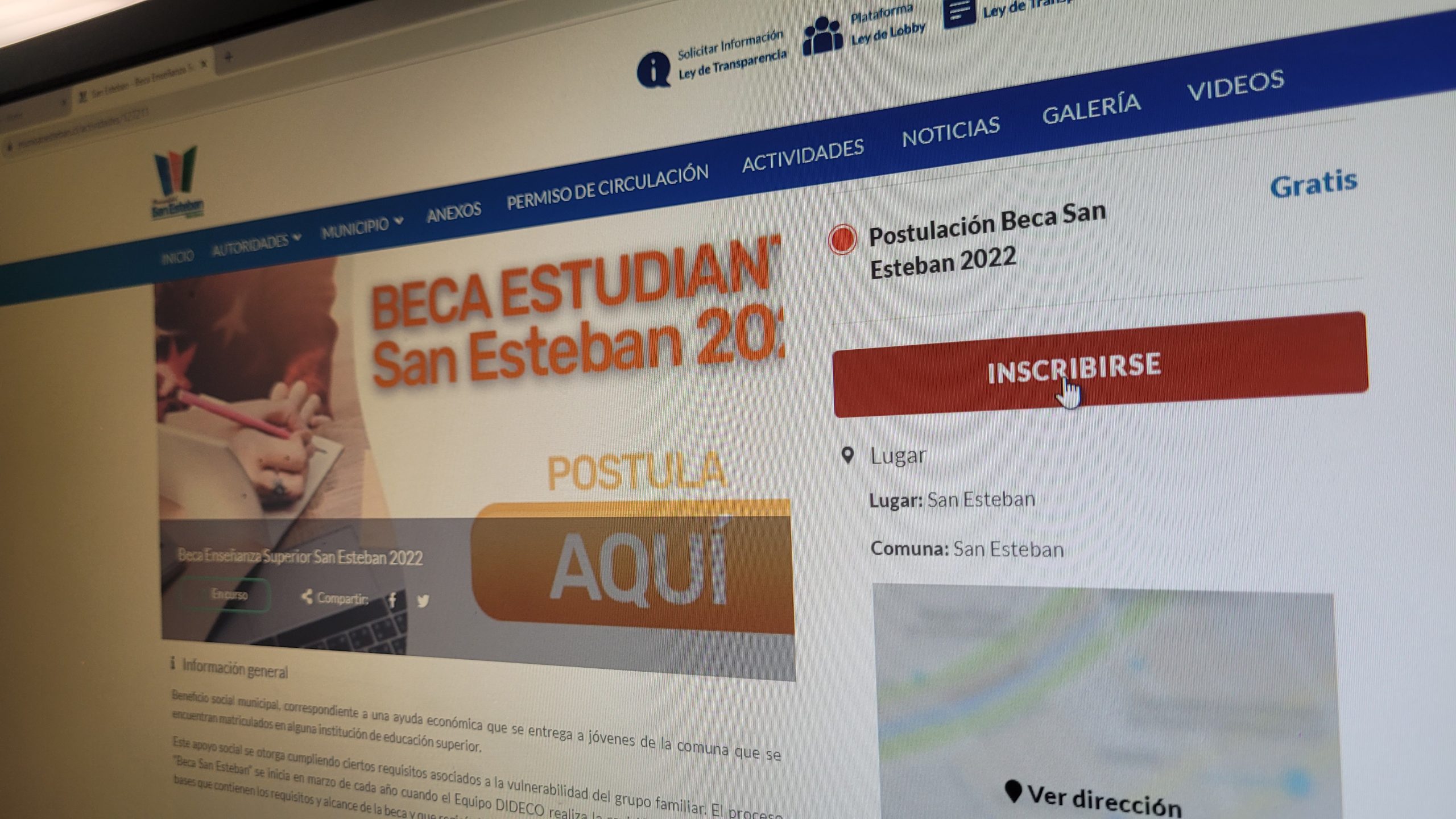 SAN ESTEBAN:  150 vecinas y vecinos han postulado a las becas municipales deportiva y de educación superior en San Esteban