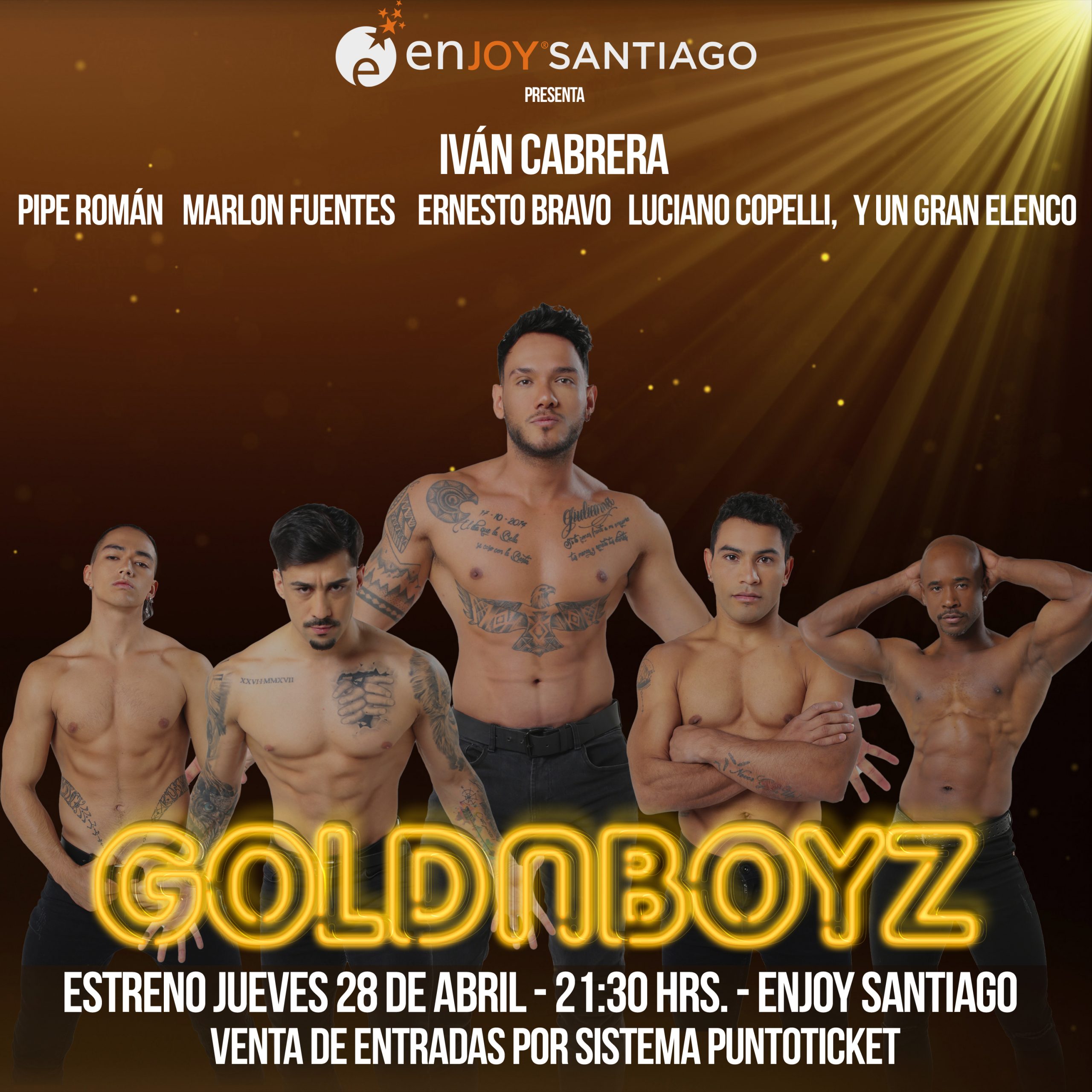 RINCONADA:  El espectacular show de baile Goldnboy se toma Enjoy Santiago para terminar el mes