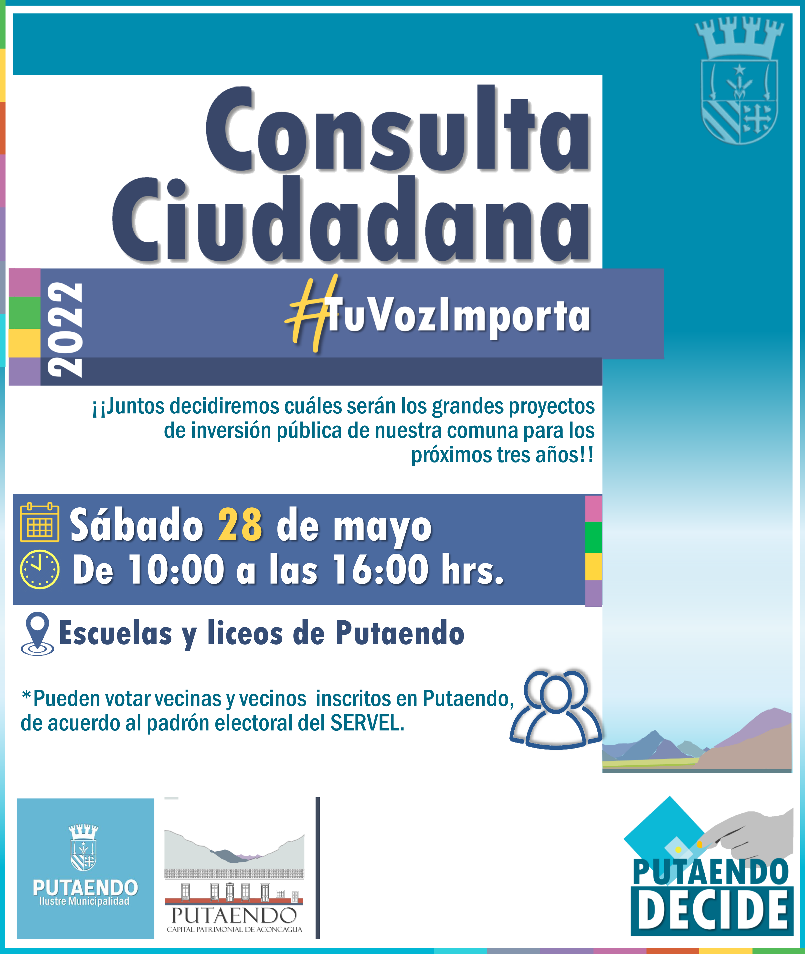PUTAENDO: Inédita consulta Ciudana Vinculante realizará el Municipio de Putaendo este sábado 28 de mayo