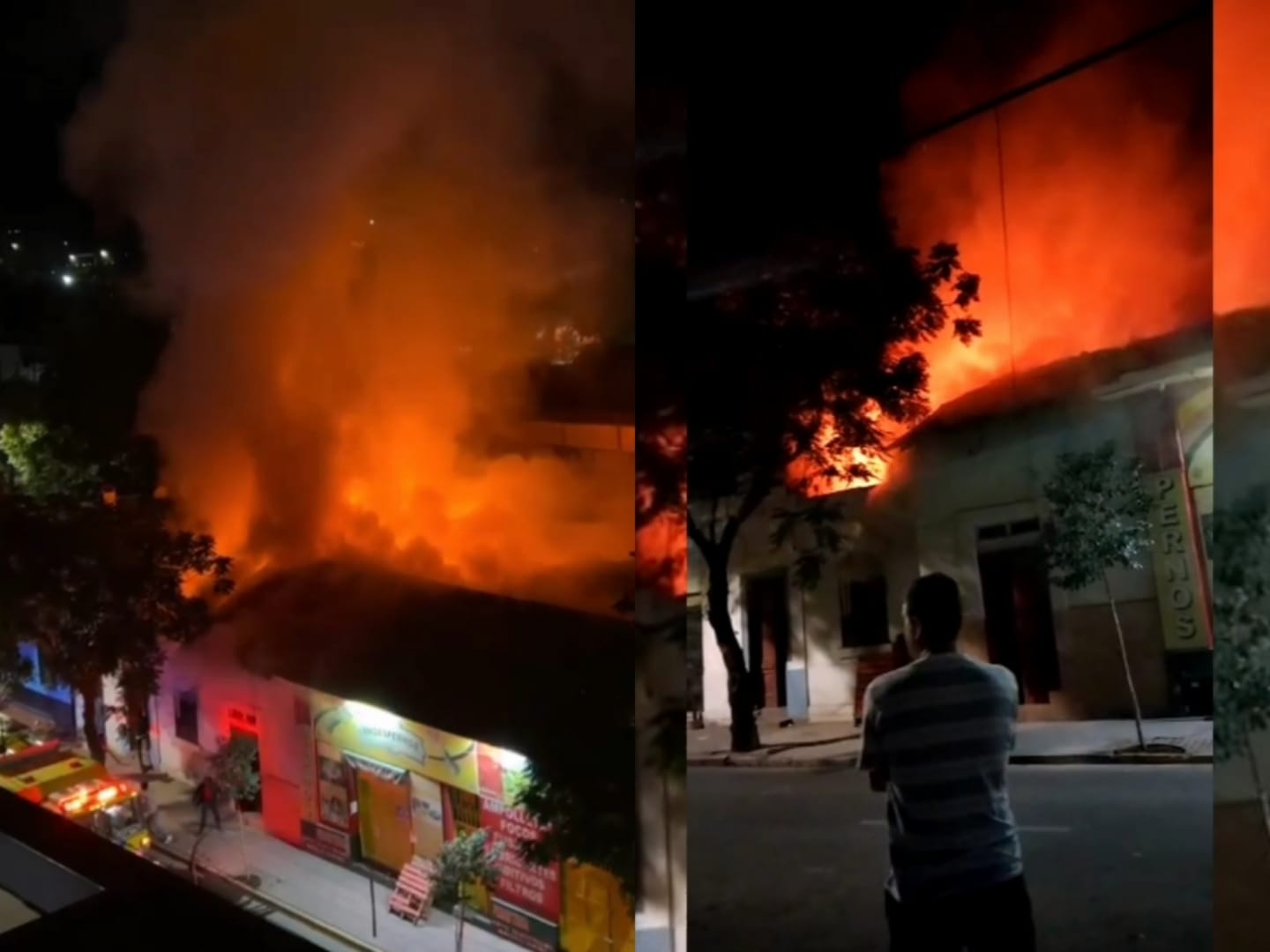 LOS ANDES: Incendio en calle Yerbas Buenas consumió dos viviendas durante la madrugada