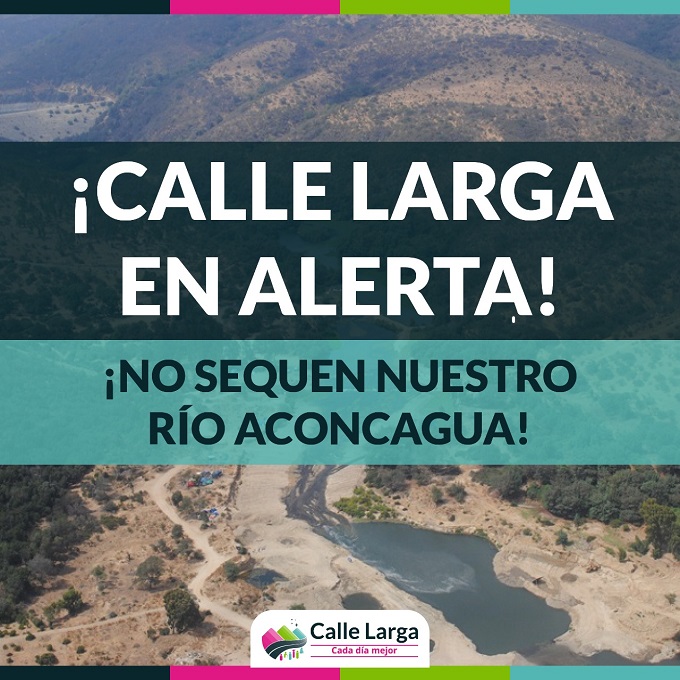 CALLE LARGA:  Alcaldesa de Calle Larga llama a autoridades de la DGA a reconsiderar intervención de la Primera Sección del río Aconcagua