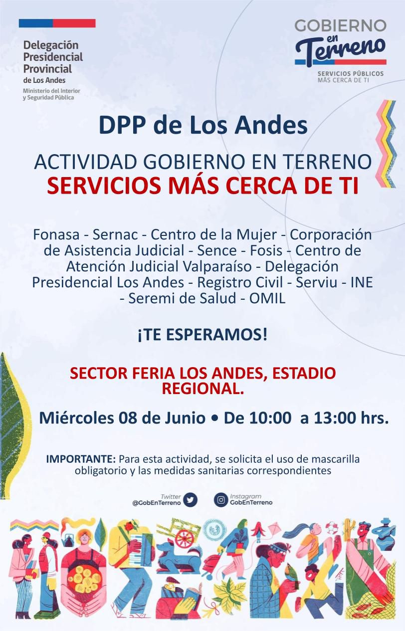 LOS ANDES:  En el Estadio Regional de Los Andes se realizará una nueva jornada de “Gobierno en Terreno”