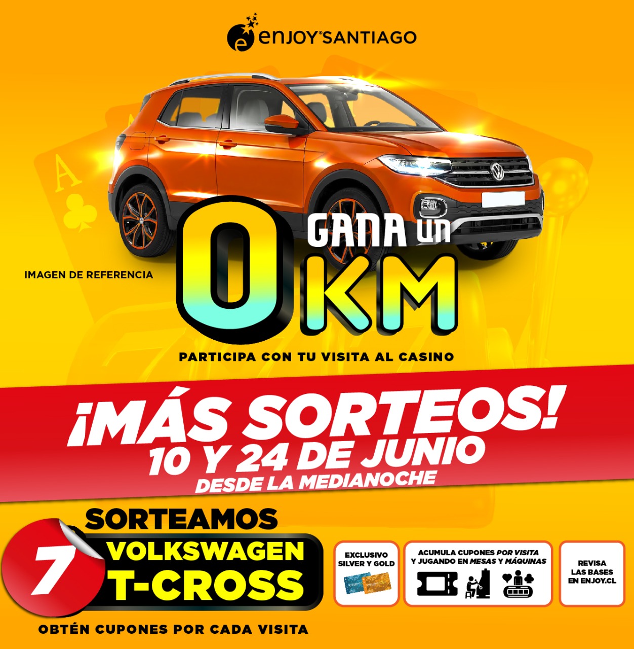 RINCONADA:  Enjoy Santiago sortea un auto 0 KM este viernes