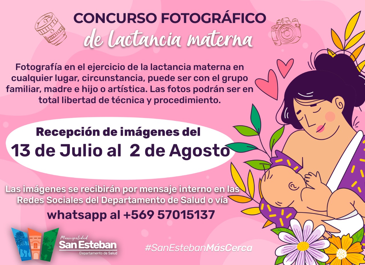 SAN ESTEBAN: Departamento de Salud de San Esteban lanzó concurso fotográfico por semana de la lactancia