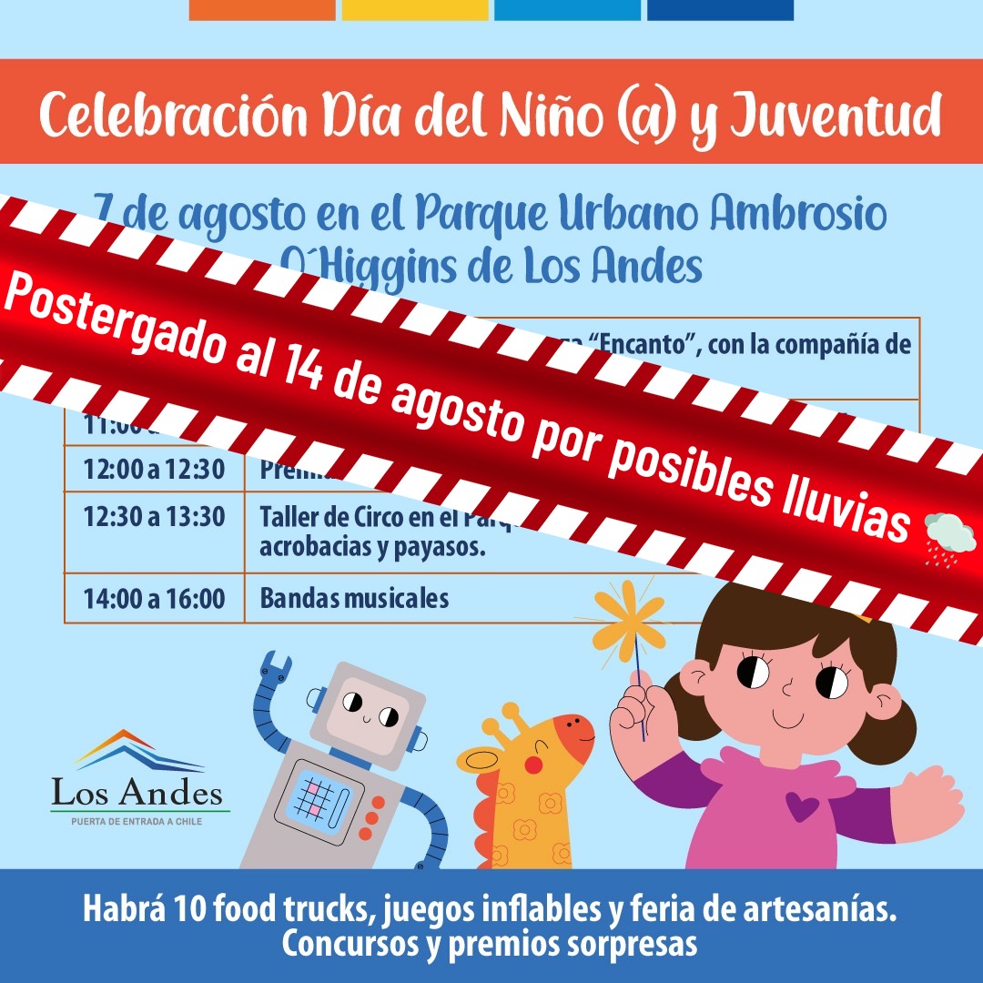 LOS ANDES: Celebración del Día de la Niñez y la Juventud en Los Andes se hará el domingo 14 de agosto