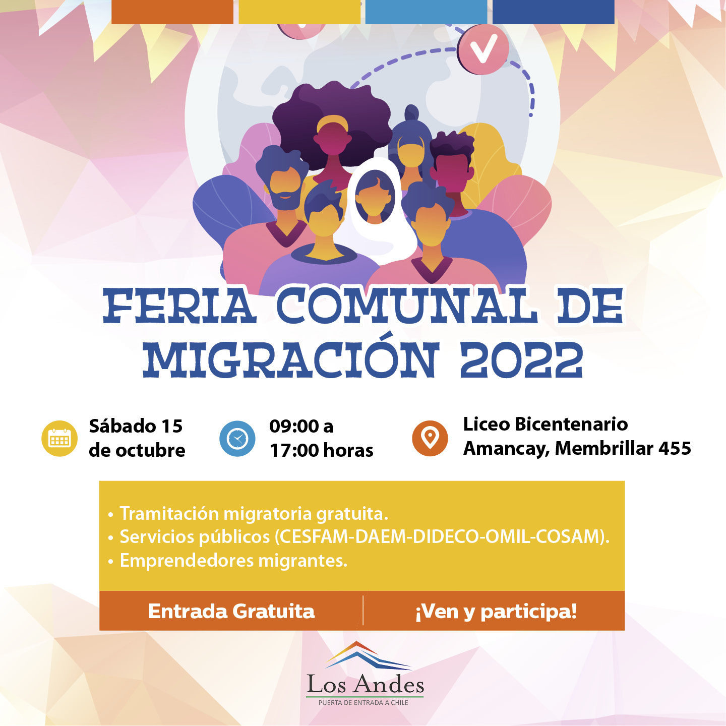 LOS ANDES: Invitan a primera Feria de Migración en Los Andes