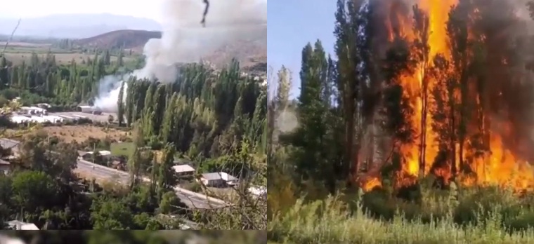 EL SAUCE: [VIDEOS] Tercera Alarma de Incendio Forestal sector El Sauce