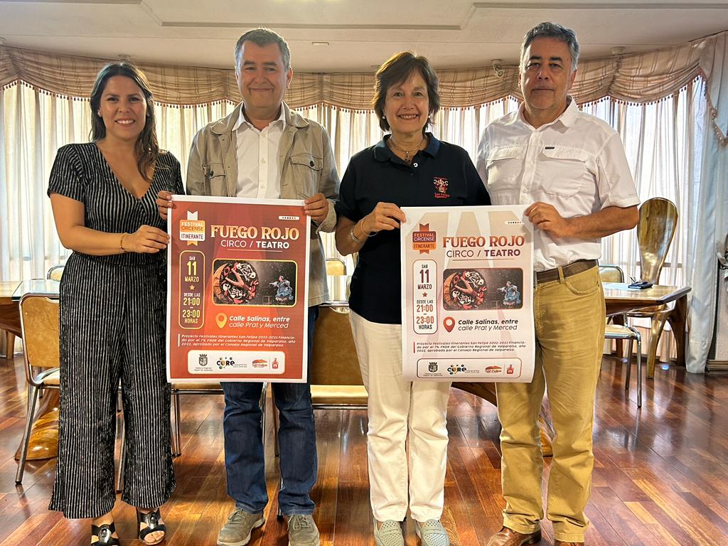 SAN FELIPE: Muestra Circense Itinerante “Fuego Rojo” se presenta este sábado en Plaza de Armas de San Felipe