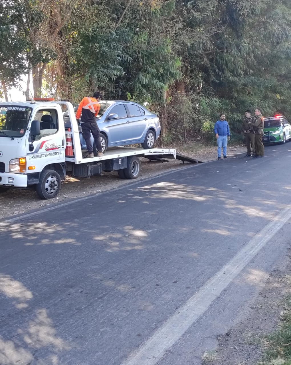 RINCONADA: En la comuna de Rinconada fue encontrado el vehículo robado a conductor de aplicación