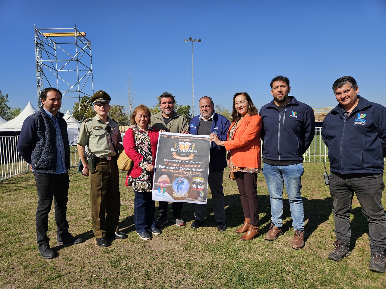 SAN ESTEBAN: Autoridades recorrieron las instalaciones e invitaron a toda la comunidad a la Fiesta de la cerveza de San Esteban