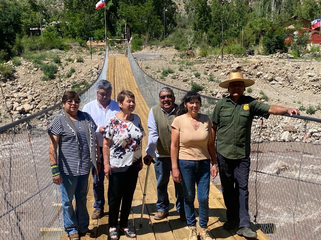 LOS ANDES: Sector Los Espinos se sumó a localidades del Camino Internacional beneficiadas con renovados puentes cimbra