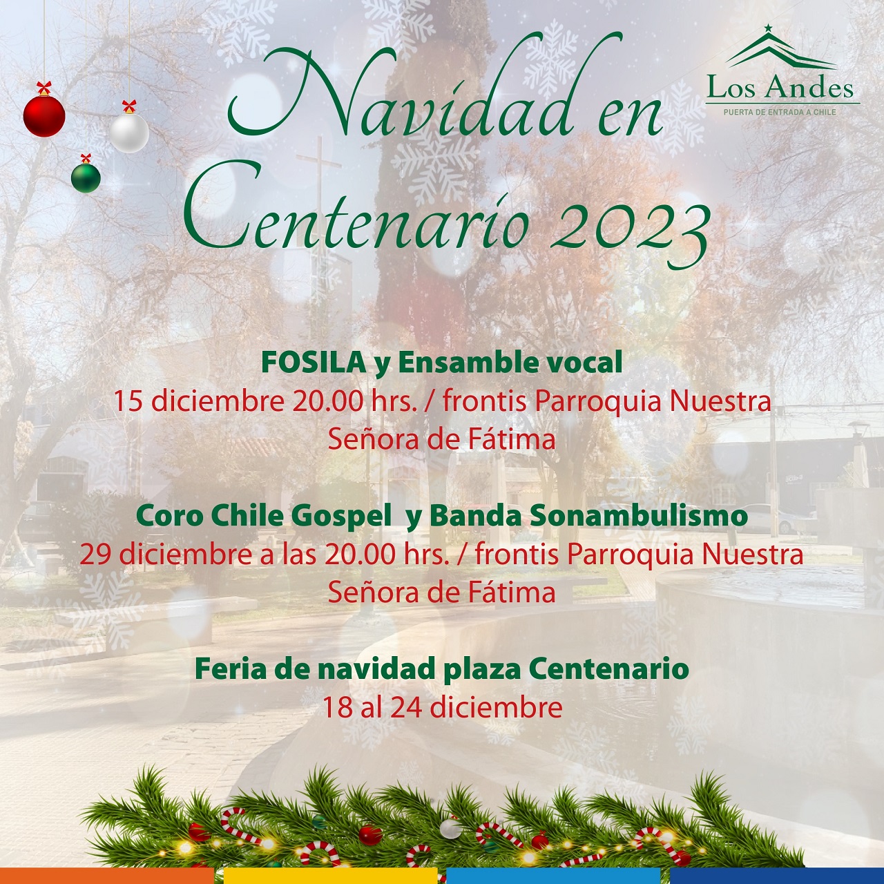 LOS ANDES: Municipio andino apoya la realización de la Navidad en Centenario