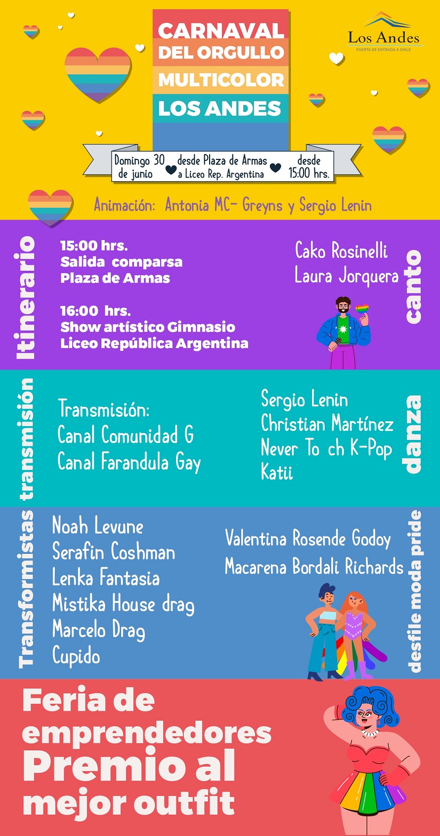 LOS ANDES: Los Andes hará un Carnaval del Orgullo multicolor
