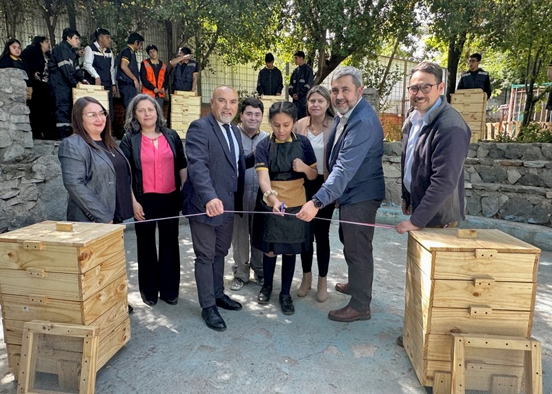 LOS ANDES: Liceo Bicentenario América de Los Andes inauguró huerto inclusivo gracias al Fondo Concursable de Esval