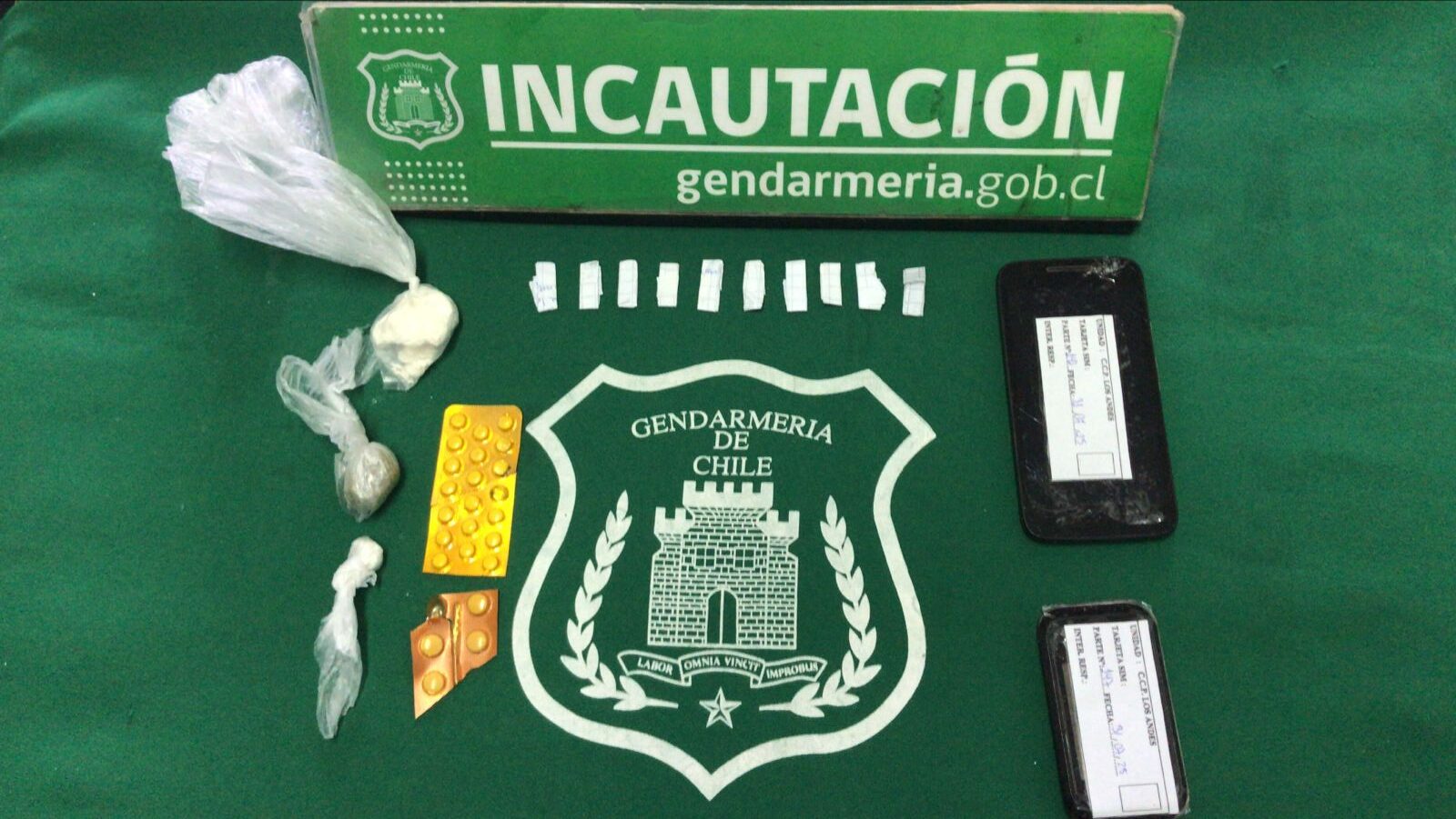 LOS ANDES:  Gendarmería intercepta “pelotazo” con droga y celulares en cárcel de Los Andes