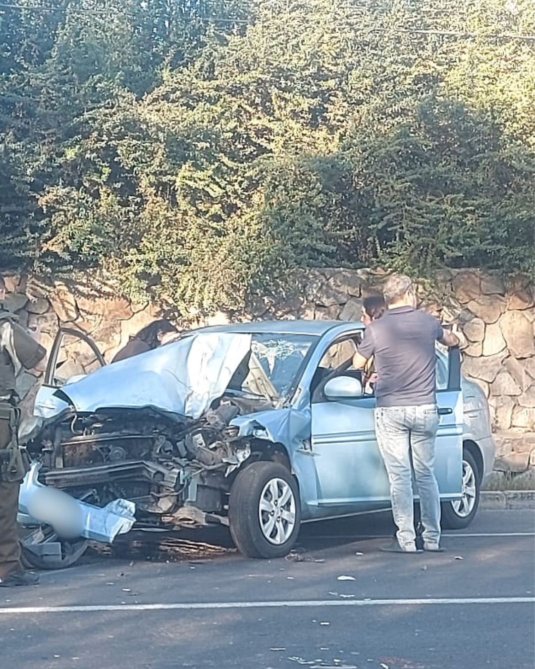 SAN FELIPE: Colisión por alcance en Carretera San Martín dejó a un conductor lesionado