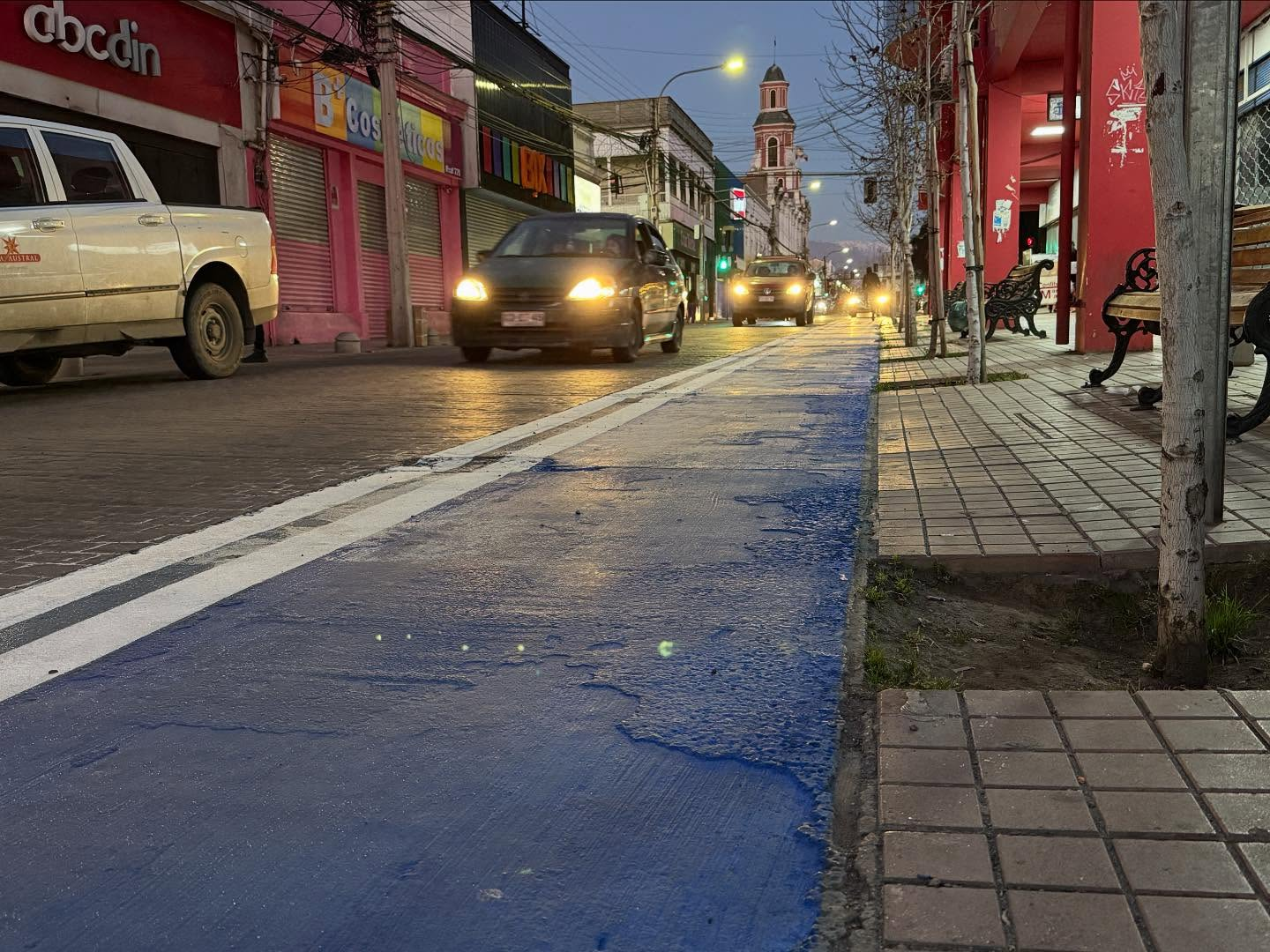 SAN FELIPE: San Felipe repinta sus ciclovías y llaman a la precaución en los desplazamientos nocturnos