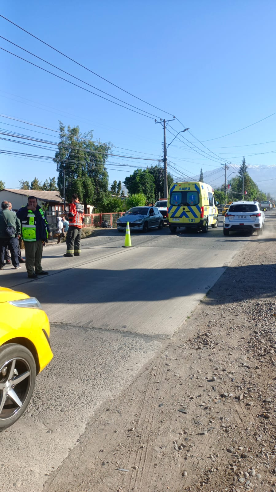 SAN ESTEBAN: Motociclista mujer resulta lesionada tras caer en Av. Alessandri
