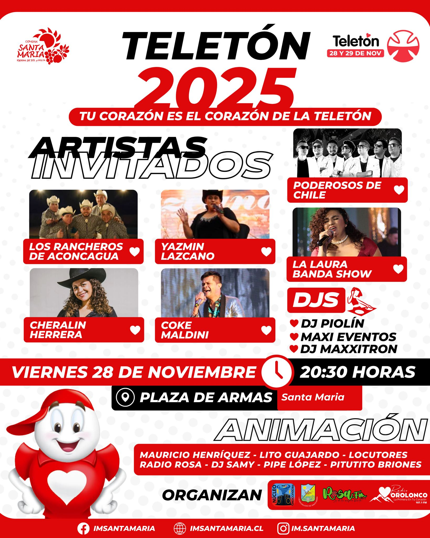 SANTA MARÍA: La comuna de Santa María se prepara para vivir dos jornadas de solidaridad por la Teletón 2025