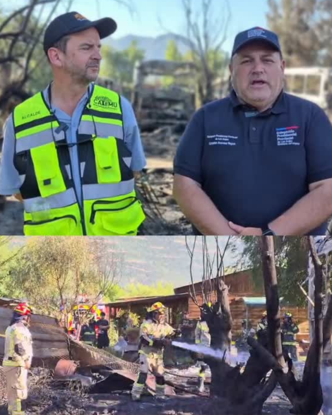 CATEMU: [VIDEO] Vecino de Catemu pierde la vida tras sufrir descarga eléctrica durante incendio en sector El Arrayán