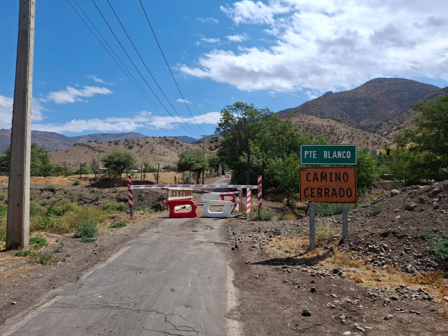RINCONADA: Inician trabajos de reparación en el Puente Blanco de Rinconada: estructura sigue cerrada al tránsito