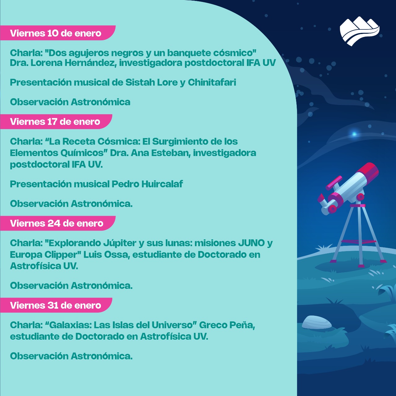 CALLE LARGA: Este viernes se inicia el Astroverano en Calle Larga 1 CALLE LARGA: Este viernes se inicia el Astroverano en Calle Larga