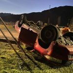 LOS ANDES: Camioneta termina volcada en avenida enrique de la fuente: no hubo personal lesionadas