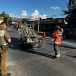 LOS ANDES: Volcamiento De Vehículo Deja Una Persona Lesionada En Av. España Con Hermanos Maristas