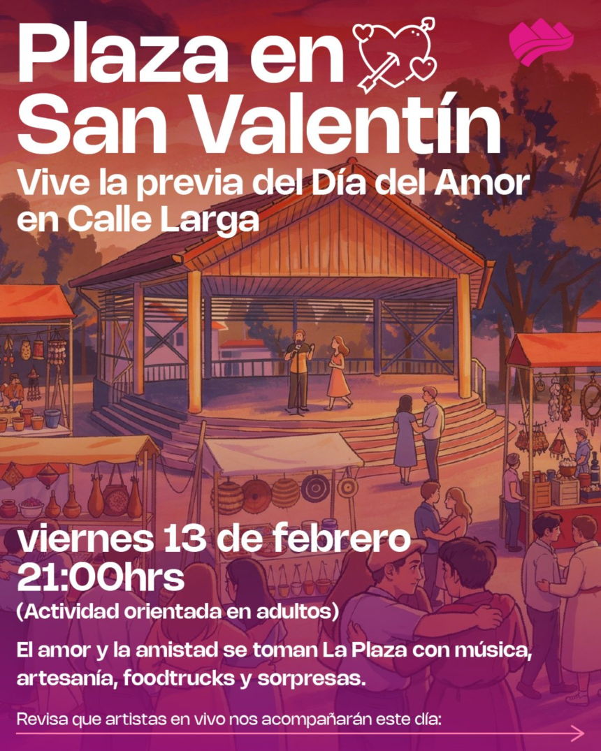 CALLE LARGA: “Plaza en San Valentín” animará la previa del Día del Amor en Calle Larga