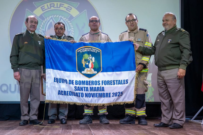 SANTA MARÍA: Segunda Compañía de Bomberos de Santa María acredita a su Equipo Forestal ante el Sistema Nacional de Operaciones