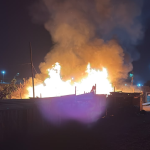 LOS ANDES: Cinco compañías de Bomberos combaten incendio en Callejón San Martín: una vivienda fue destruida por el fuego