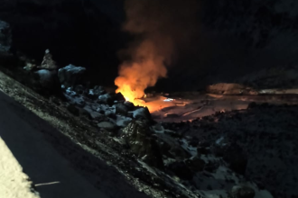 LOS ANDES: Incendio afecta galpón de la Escuela de Alta Montaña en el sector Portillo