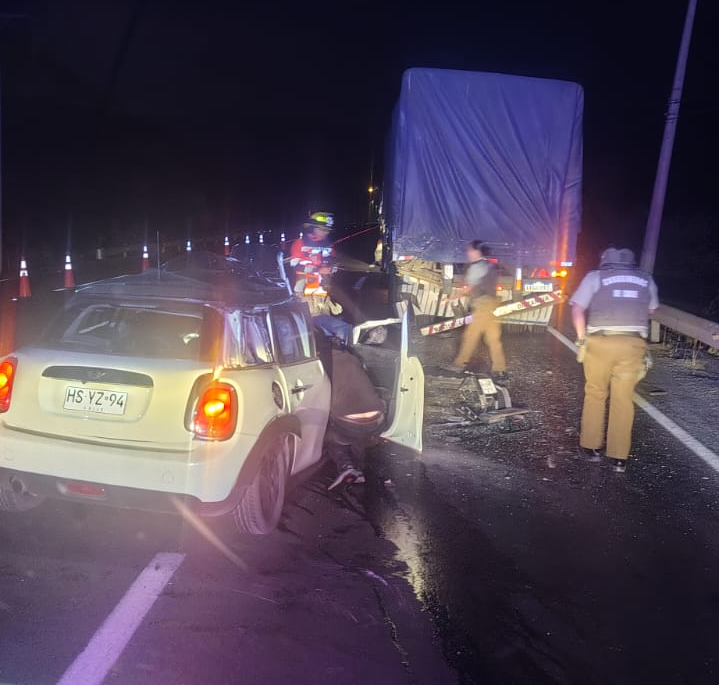 RINCONADA: Tres personas habrían resultado lesionadas tras colisión por alcance en Autopista Los Libertadores