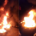 SANTA MARÍA: [VIDEO] Vecinos de La Higuera también se manifiestan por prolongado corte de energía eléctrica