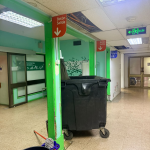 SAN FELIPE: Filtraciones por las lluvias: hasta un contenedor de basura debió ser utilizado para contener el agua en el Hospital San Camilo